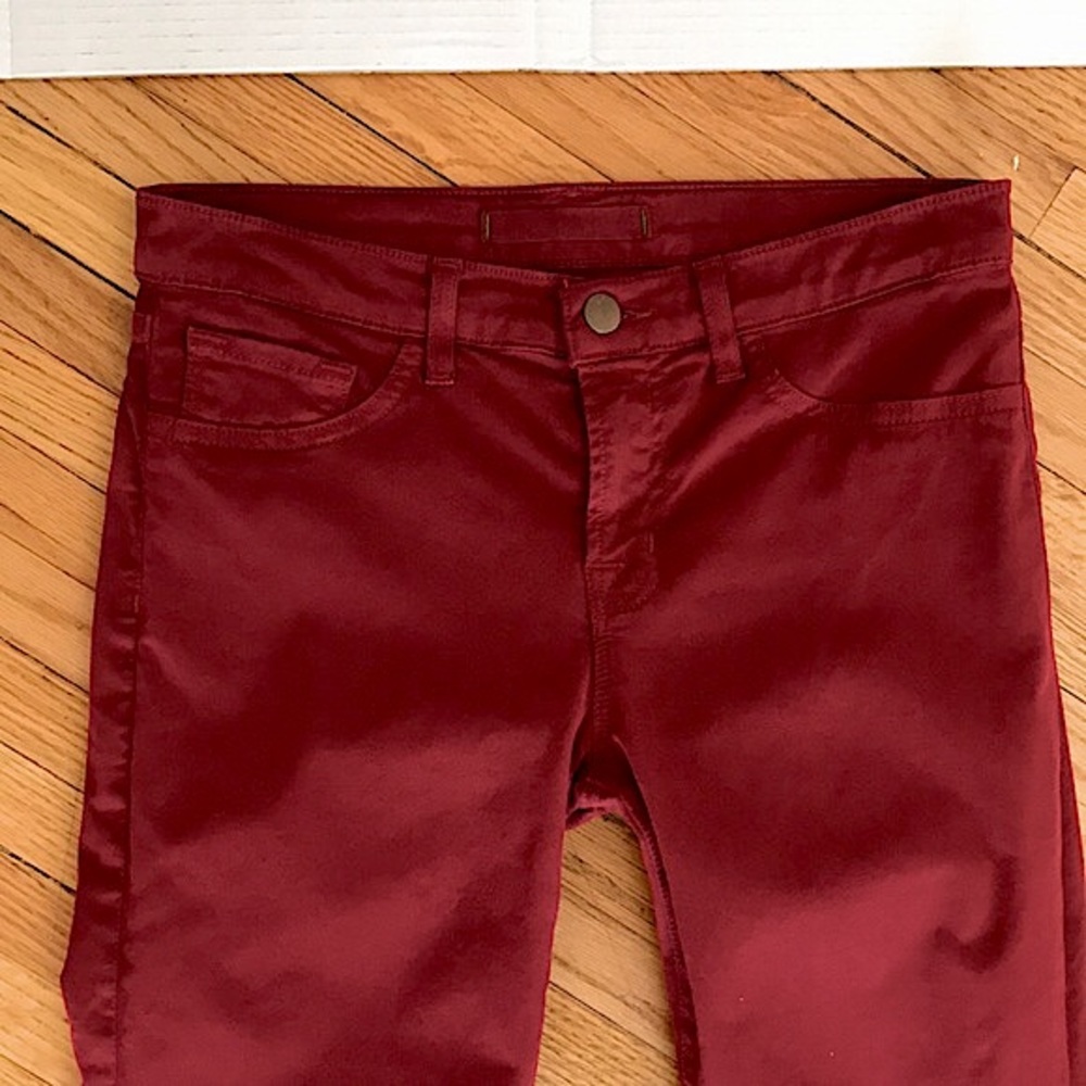 J Brand skinny leg black cherry color